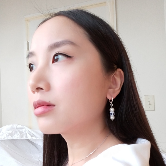 Pearl Hoop Earrings (Hand Crafted, Local, Slow Fashion) - Picture 4 of 6